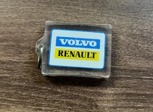 Vintage Renault Volvo Car Keychain Danish Dealership Memorabilia 1990s - Picture 1 of 3