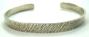BRAZALETE DE PUÑO FORJADO A MANO PARKER DE PLATA ESTERLINA FIRMADO - Imagen 1 de 5