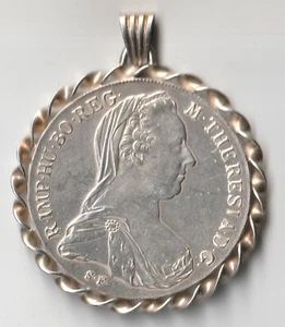 MDS ÖSTERREICH AUSTRIA MÜNZANHÄNGER "MARIA THERESIA TALER", SILBER - Bild 1 von 2