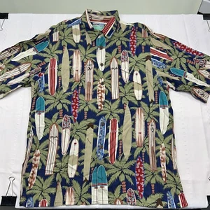 Reyn Spooner Hawaii Traditionals Hemd Longboards/Palmen - Erwachsene Größe Large - Bild 1 von 6