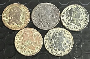 Cincin19,LOTES,Bonito 5 Cobres de 2 Maravedies de CARLOS III,Segovia - Imagen 1 de 7
