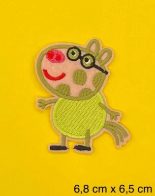 MARKENLOS Patch, Aufbügler, Aufnäher, Bügelbild, Flicken für PEPPA WUTZ* Fans/hellgrün