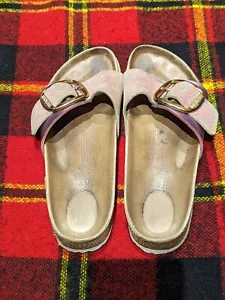 Mujer Birkenstocks Madrid Hebilla Grande Talla 38 Morado/Rosa Correa - Imagen 1 de 5