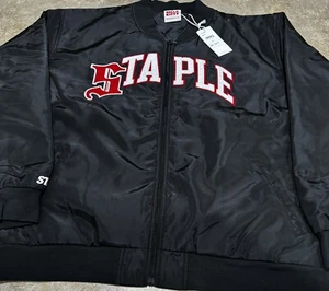 Staple Pigeon x Hello Kitty bestickte Baseball Bomberjacke schwarz Herren 3XL - Bild 1 von 12