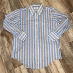 Vintage 60s Kent Collection by Arrow Men's Shirt 16/33 Long Sleeve Button Down - Picture 1 of 24