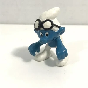 Smurfs Schleich Peyo Super Smurf Biker Vintage Toy 1978 - Picture 1 of 8