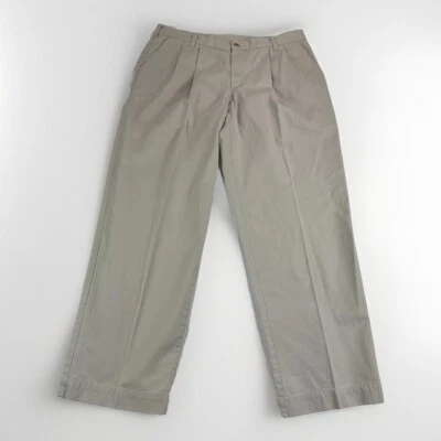 Bills Khakis Parker Pant Men 36 Beige Pleated Made in USA Slacks Chinos Trousers - Image 1 of 4