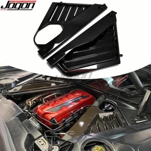 Panel lateral de bahía de motor de carbono real para Corvette C8 Stingray Coupe Z06 Z51 C8R 20+ - Imagen 1 de 10