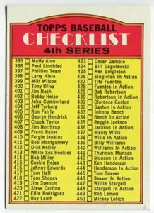 1972 Topps #378 Baseball 4a serie Checklist (non marcato) - Foto 1 di 2