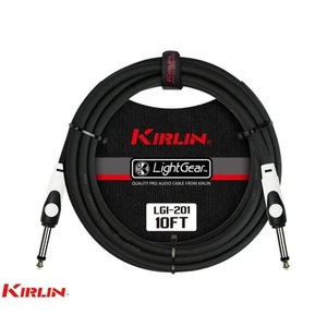 Kirlin 10 FT Cavo Strumento LightGear Chitarra Nero Dritto/Stesso LGI-201/BK - Foto 1 di 7