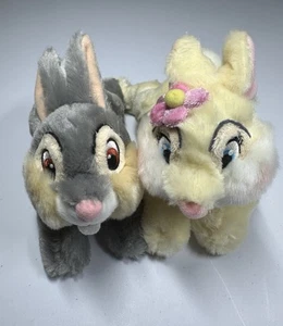 Disney Store Thumper & Ms. Thumper small stuffed animals 7" New - Picture 1 of 6