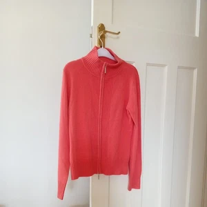 Women's Beautiful Coral fine Knit Cardigan UK Size 12/14 - Picture 1 of 2