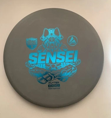 Discmania Active Premium Sensei Putter Disc Golf Gray With Blue Foil Stamp 173g - Image 1 of 4