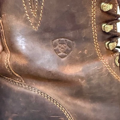 Ariat Womens Brown Leather Lace Up Ankle Boots Wesern Heritage Lacer Size 9.5B - Image 1 of 4