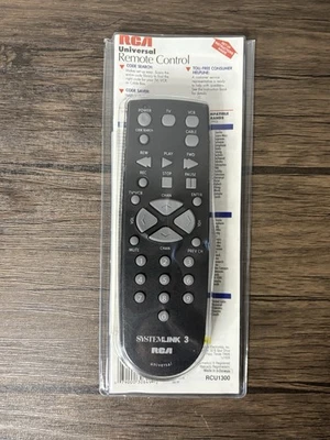 RCA Universal Remote Multi Brand RCU1300 BLACK Systemlink 3 TV VCR Cable Box - Image 1 of 4