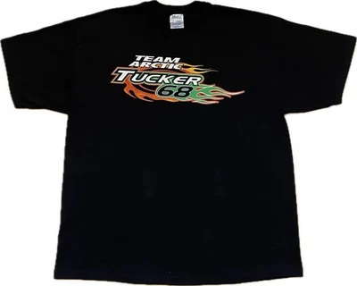 Arctic Cat  Snowmobile Racing - Tucker Hibbert  #68 - Black Graphic T-Shirt ~XXL - Image 1 of 4