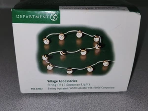 Department 56 String Of 12 Snowman Lights Accessory New - Picture 1 of 2