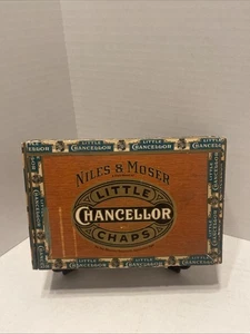 Vintage/Antique 1930s “Wood” Little Chancellor Chaps Cigar Box, Advertising - Picture 1 of 11