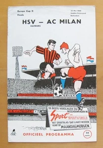1968 ECWC Final AC MILAN v HAMBURG *Good Condition Football Programme* - Picture 1 of 2