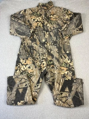 Vintage Mossy Oak Coveralls Mens XL Camo Lined Zip Legs Hunting Made USA - Image 1 of 4