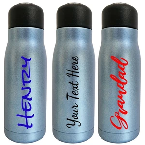 Custom Name Logo Stainless Steel Flask 420ml Tea Coffee Thermos Water Bottle - Picture 1 of 9