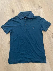 Vivienne Westwood Men's Teal Short Sleeve Polo Shirt Size M - Picture 1 of 5