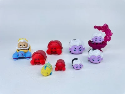 Disney Tsum Tsum Vinyl Figures Lot of 9 Little Mermaid King Triton Sebation - Image 1 of 4