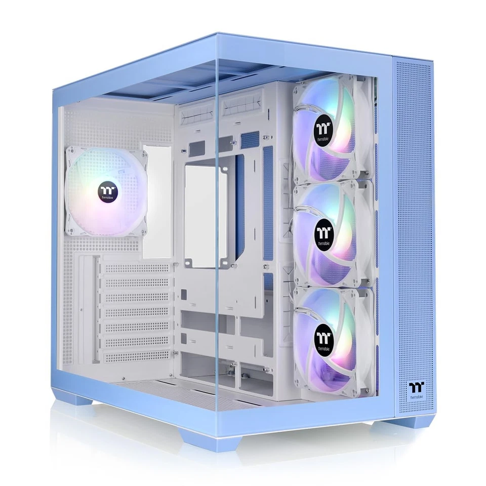 Thermaltake View 380 TG ARGB Hydrangea Blue Mid Tower Chassis (ca-1z2-00mfwn-00) - Image 1 of 4