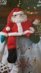 KING COLE  KNITTING PATTERN  FOR LARGE JOLLY FATHER CHRISTMAS IN D.K. SIZE 20INS - Picture 1 of 1
