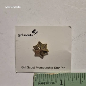 Membership Star Uniform Sash Lapel Pin Girl Scouts NEW - Picture 1 of 2