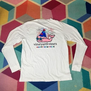 Vineyard Vines Happy New Year Wal Langarm-T-Shirt - Bild 1 von 5