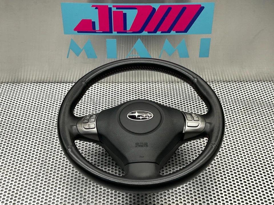 2008-2014 Subaru Impreza WRX Leather Black Steering Wheel Assembly Foto 1 de 4