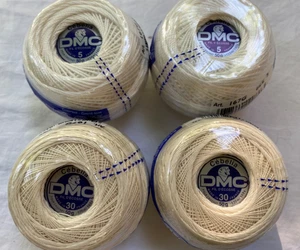 4 Stück DMC Cebelia Häkelgarn Ecru 30, Blanc 5 Neu - Bild 1 von 2