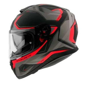 MT THUNDER 3 TURBINE BLACK GREY RED MATT FULL FACE MOTORCYCLE HELMET - Picture 1 of 3