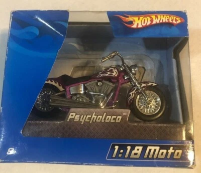 LICENSED 2005 HOT WHEELS PSYCHOLOCO 1:18 CUSTOM BIKES MOTORCYCLE - Image 1 of 4