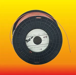 RG178 LOT OF 3 m 10 feet COAXIAL CABLE ORIGINAL US QUALITY - Picture 1 of 3