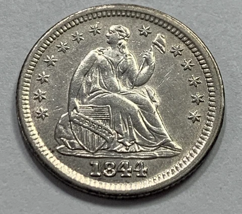 Gem Premium 1844 Seated Liberty Silver Half Dime. #2096 Cover