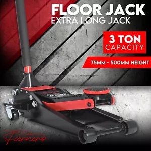 NEW 3 Ton Hydraulic Floor Jack Trolley Low Profile Car Quick Lifting 75-500mm FS - Picture 1 of 10