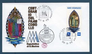 SAN MARINO 1977 FDC Hundertjahrfeier der Briefmarke. Große Tempera Retrosi Filagrano - Bild 1 von 1