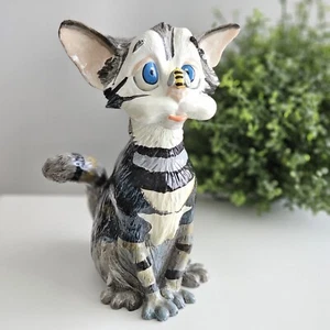 Pets With Personality Poppy Gray Striped Alley Cat Figurine Statue 7.25"H New! - Picture 1 of 12