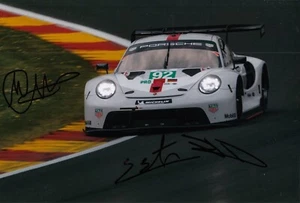 Foto firmada a mano Porsche 12x8 Christensen, Estre, Vanthoor Le Mans 2022 1 - Imagen 1 de 1