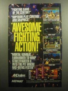 Pubblicità Videogioco Acclaim Mortal Kombat 1993 - Gioco di Combattimento del Secolo - Foto 1 di 1