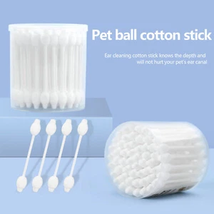 56pcs/box Double Head Pet Cotton Buds Long Disposable Durable for Beauty Makeup - Picture 1 of 9