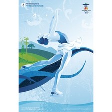 Original Official Vancouver 2010 Winter Olympic Figure Skate Skating Poster