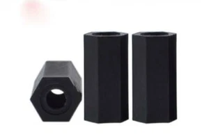 25/50/100PCS SCHWARZ KUNSTSTOFF NYLON M3 SECHSKANT SÄULE ABSTAND STÜTZE SCREW - Bild 1 von 1