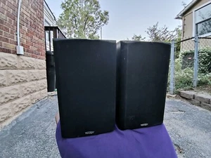 Pair of Paradigm Titan v1 Original Version Bookshelf Surround Speakers Refoamed - Picture 1 of 10