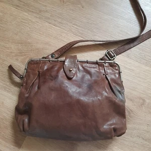 AUNTS & UNCLES Schulter-Handtasche LEDER *Vintage *TOP 28x20cm Beutel - Bild 1 von 6