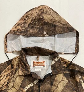 Mens Large Gamehide Hunting Raincoat Hide-Away Hood Zipper Vented Cord Lock NEW - Picture 1 of 12