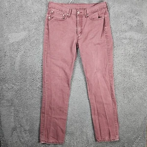 Levis Jeans Herren 34x34 weinrot rot 514 Straight American Stretch Denim Baumwolle - Bild 1 von 10