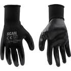 Scan Nitrile Seamless Inspection Gloves Black M Pack of 12
